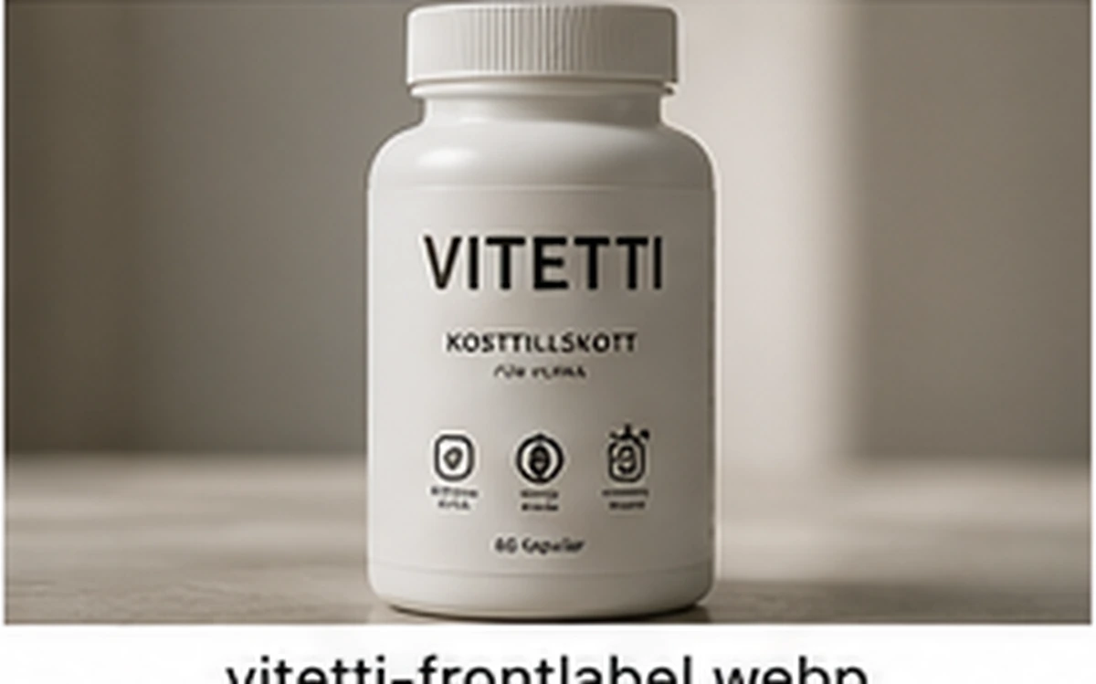 Vitetti front label i närbild med produktnamn och koffeinmängd